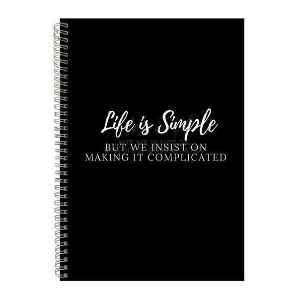 Simple A4 Notebook Spiral Lined Motivational Saying Graphic Notepad Gift186