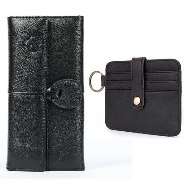 SACLASSY - Genuine Leather Clutch Wallet &amp; Double Sided Card Wallet Holder