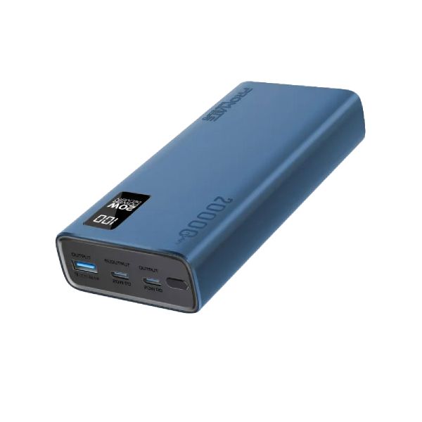 Promate Universal 20000mAh Ultra-Slim Power Bank, 20W USB-C Input/Output