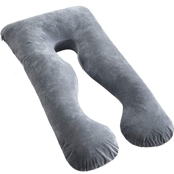 GreenLeaf Full Body Pregnancy Pillow U Shape Grey