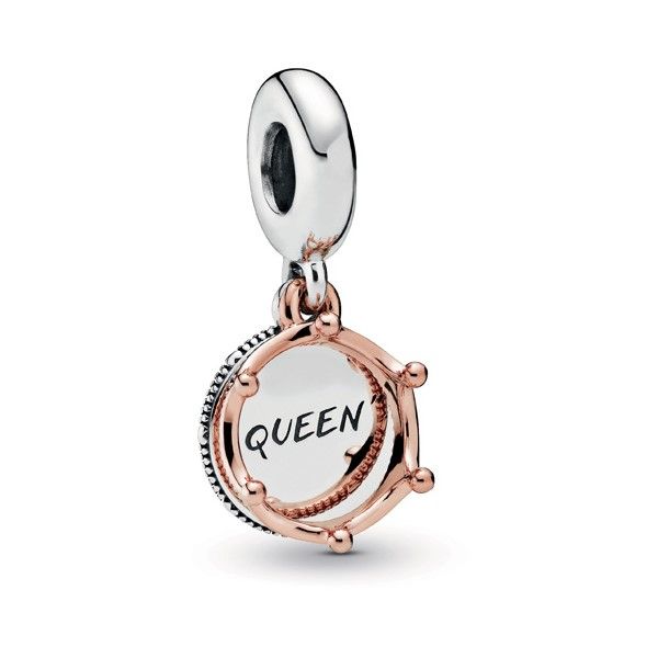 Queen and Regal Crown Dangle Charm
