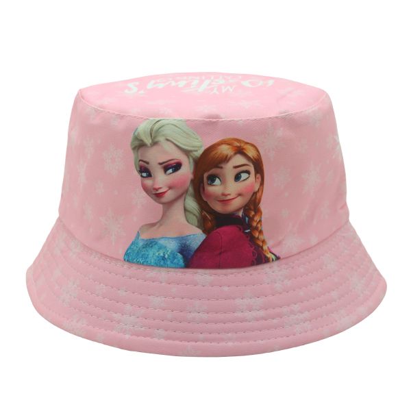 New Snow Princess Cartoon Print Kids' Hat Outdoor Travel Fisherman Hat