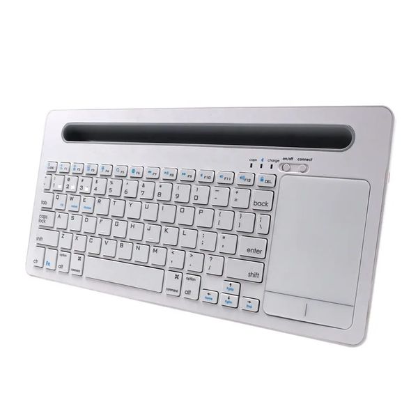 Rechargeable Wireless Bluetooth Keyboard With Inbuilt Mouse Touchpad