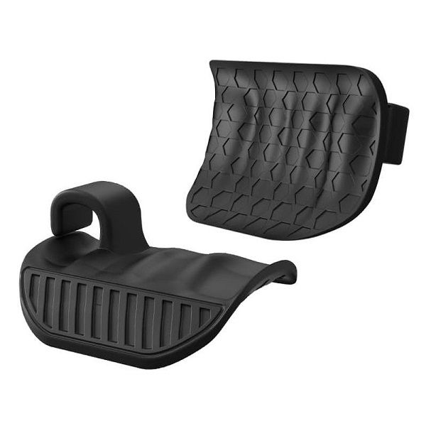 1 Pair of Black Silicone Fingerless Gym Grips