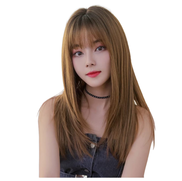 Synthetic Wig, Natural Bangs, Washable, Easy to Wear