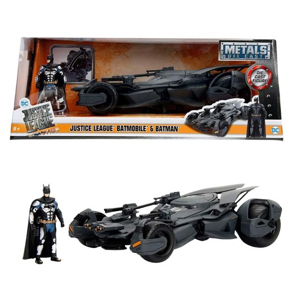Jada -1:24 Justice League Batmobile Vehicle Toy with Batman Action Figure