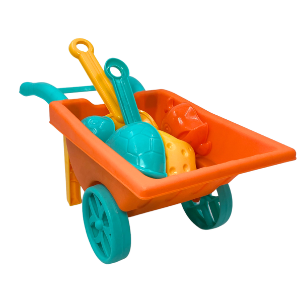 Kids Beach Wheelbarrow Playset With Accessories
