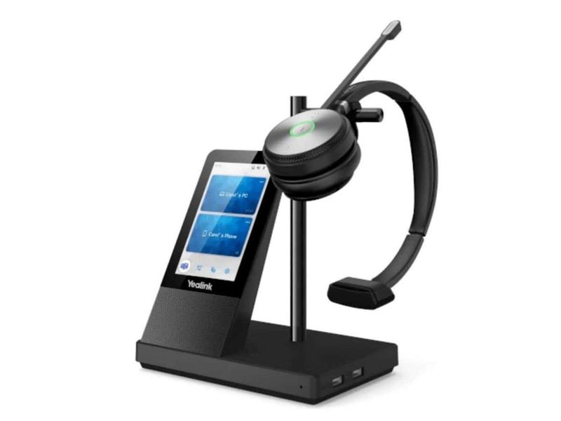 Yealink WH66 Mono Wireless DECT Single-Ear Headset with UC Workstation Base