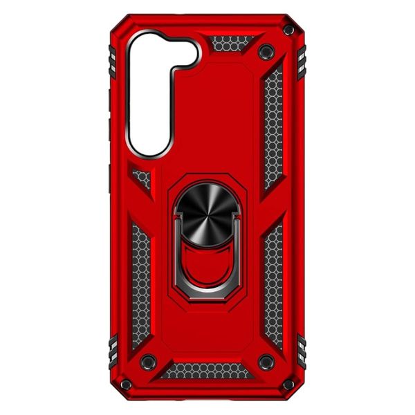 Rugged Armor Case With Ring Kickstand Compatible with Samsung S23 Ultra - Dark Blue