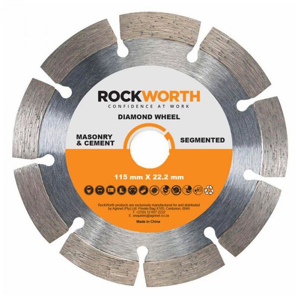 Rockworth - Diamond Wheel 115mm Segmented Rim - 2 Pack