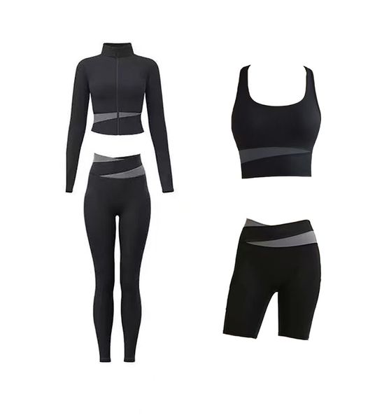 Women's Sportswear 4-Piece Set - Black