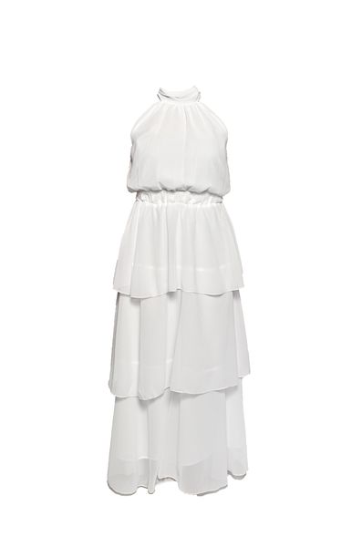 White Fit &amp; Flare Ankle Dress