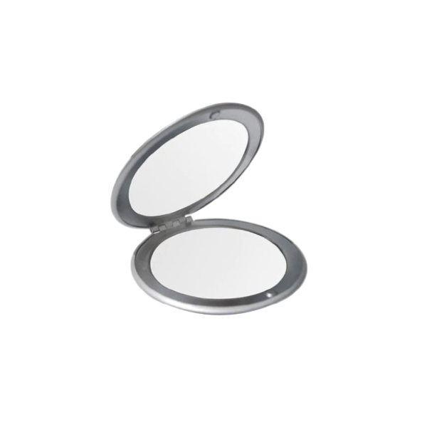 Silver Double Sided Compact Mirror 6.5cm - Pack of 100