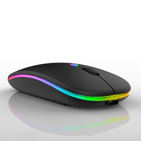 Dual-Mode Rechargeable Silent RGB Mouse with Illumination
