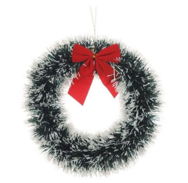 Christmas Wreath Bow Knot Door Decoration - 30cm