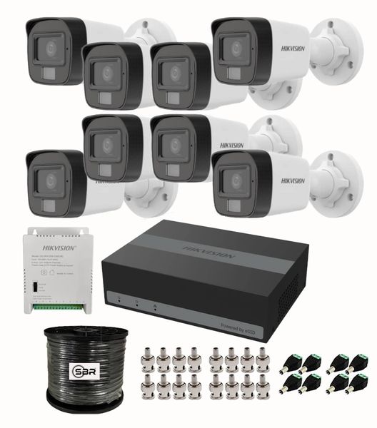 Hikvision 3K 5MP 8 Channel eDVR Smart Hybrid Audio Kit