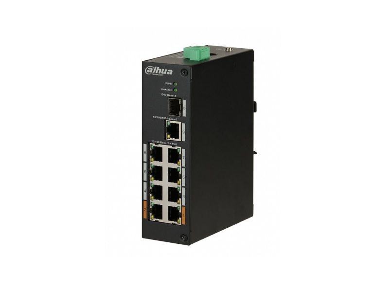Dahua 10-Port Unmanaged Hardened Switch with 8-Port PoE