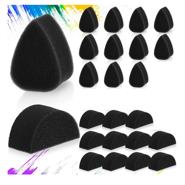 24 Pcs Face Paint Sponge Petal Oval &amp; Semicircular Face