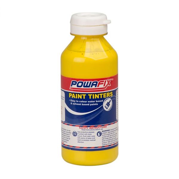 Bulk Pack 6 x Powafix Paint Tinters Bright Yellow 100Ml