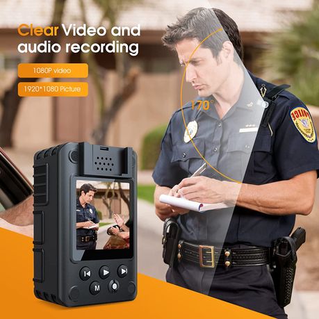 Yosoo Health Gear Caméra Corporelle de Police avec Vision Nocturne, Mini  Enregistreur Vidéo de Caméra Corporelle, Caméra Corporelle HD 1080P pour la