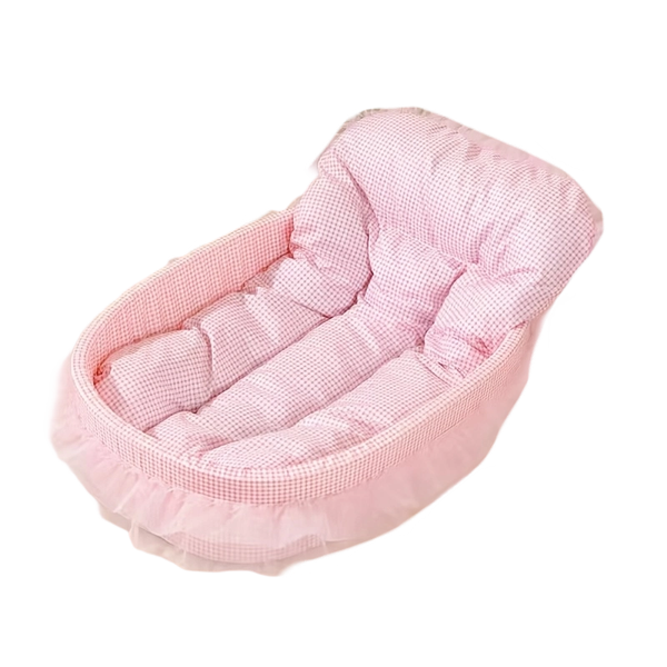 Cat Sofa Bed, Anti-Pilling Pet Nest with Ruffled Edge, for Cats &amp; Small Dog