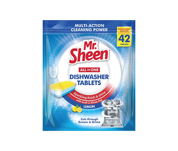 Mr Sheen All in One Dishwasher Tablets Lemon 42 Pack