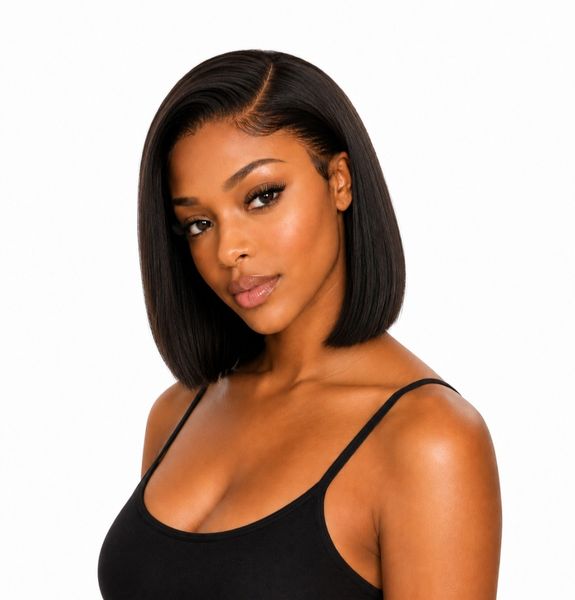 Selphies 13x4 Full Frontal 8' Premium Brazilian Human Hair Bob Wig