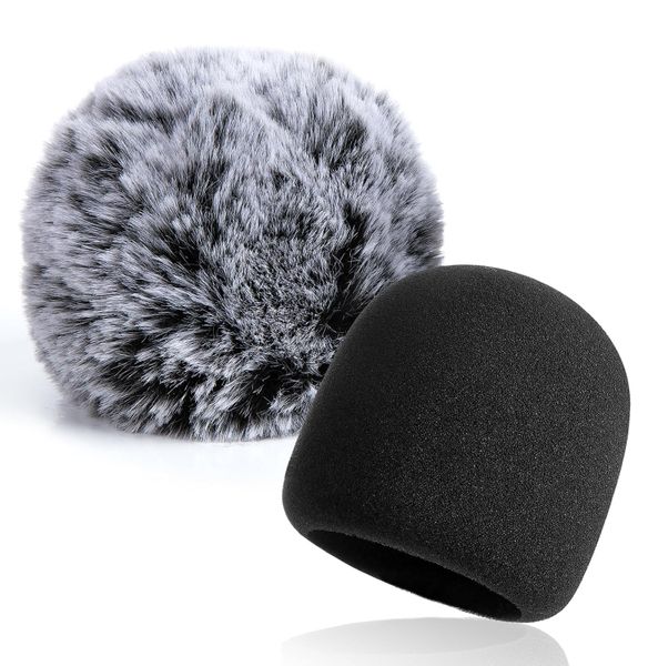 2PCS Pop Filter for Blue Yeti Microphone, Foam Windscreen with Dead Cat