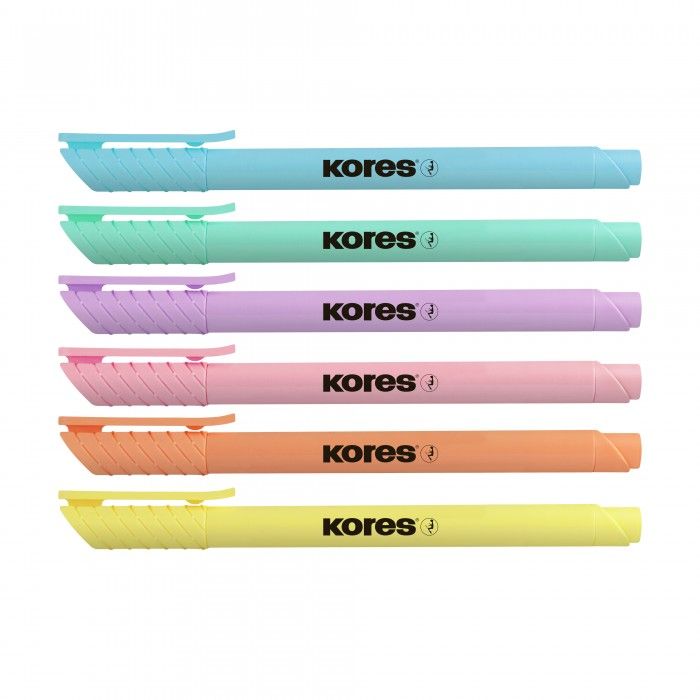 Kores High Liner Pastel Set of 6 Mixed Colour Highlighter Pens, Shop  Today. Get it Tomorrow!