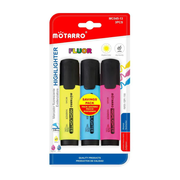 Assorted Fluor Colors Highlighters