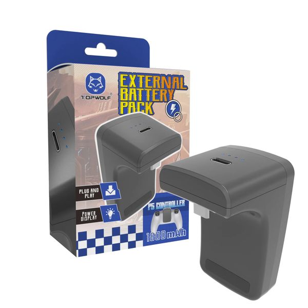 1800mah External Battery Pack for PS5 Controller.