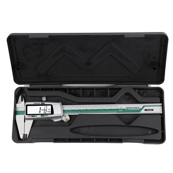1PCS Stainless Steel Vernier Caliper With Digital Display On Screen