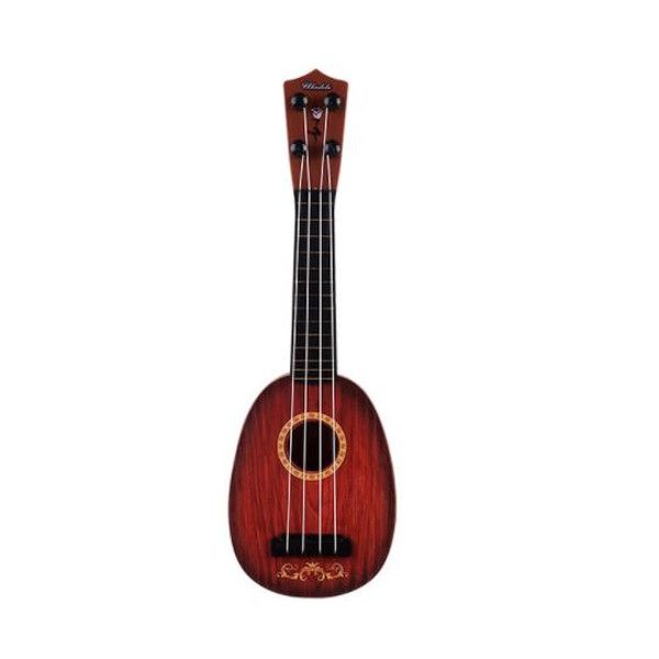 Olive Tree - Children Toy Ukulele (Mini Guitar) Pineapple Shape - Red Wood