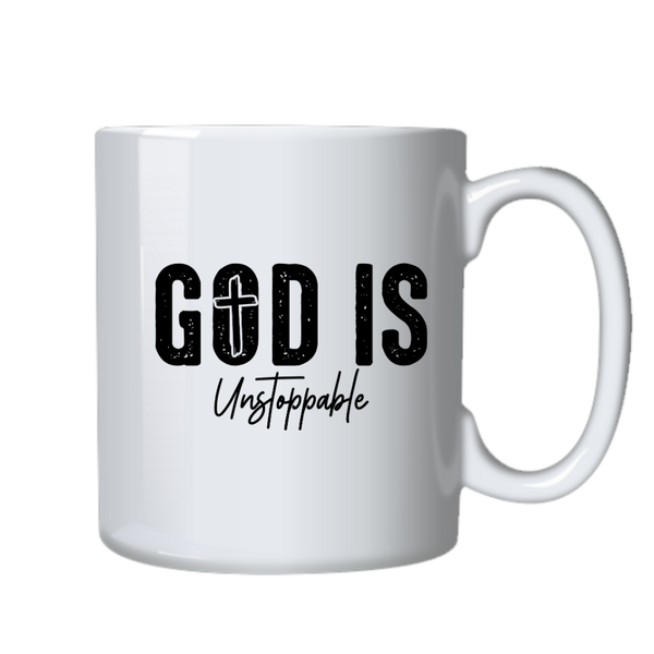 God is Unstoppable Christian Theme Birthday Christmas Gift Mug Cup-402
