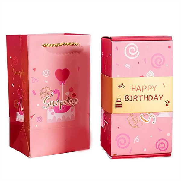 Exploding Gift Box Money Pop Up Surprise Birthday Prank Box, B