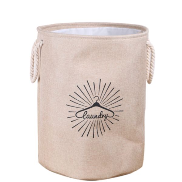 Olive Tree - Foldable Storage/Laundry Basket With Draw String - New Coffee