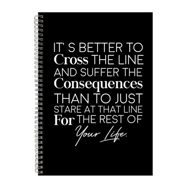 Line A4 Notebook Spiral Lined Motivational Sayings Graphic Notepad Gift 160