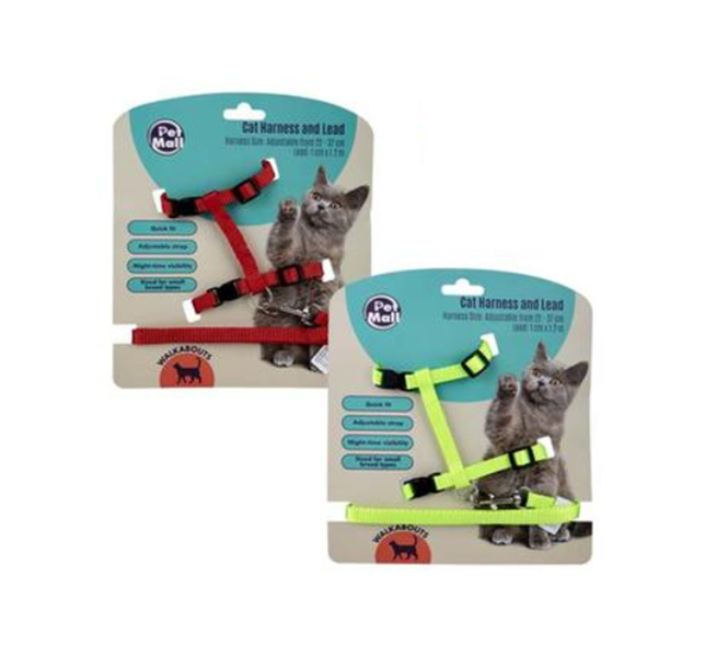 Pet Mall - Cat Harness &amp; Lead (1.0cm x 1.2m) x 2