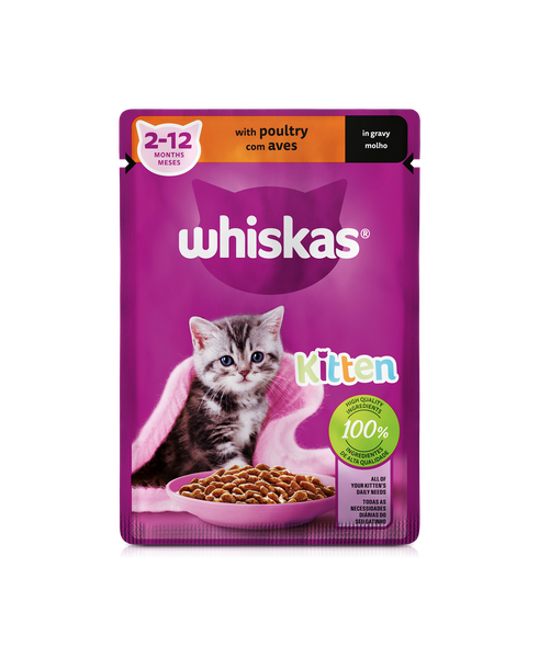Whiskas Wet Kitten Food Poultry in Gravy 85g
