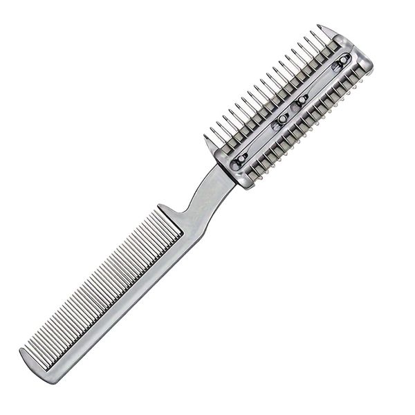 Dual-Purpose Pet Grooming Tool - Plastic Trimmer with 2 Metal Blades