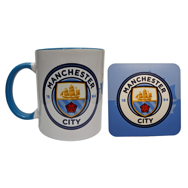 Manchester City FC Mug &amp; Coaster Combo 3.0
