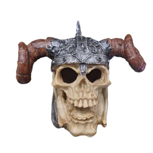Viking Skull Ornament For Aquariums And Terrariums
