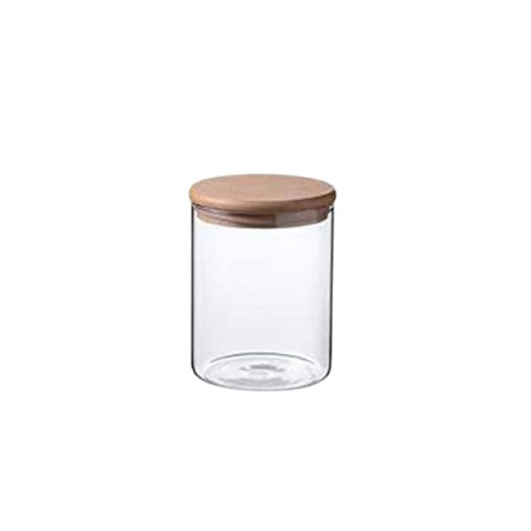 Glass Storage Jar with Bamboo Lid - 550ml