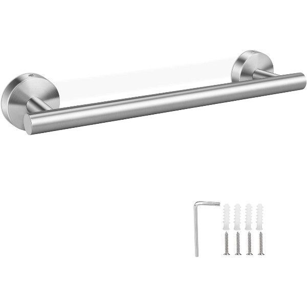 Premium Wall-Mounted Towel Holder - Silver Finish