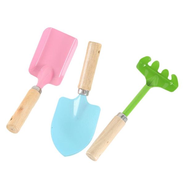 Kids Garden Tools Set Children Toys Playsets Wooden Garden Tools - 3 Set