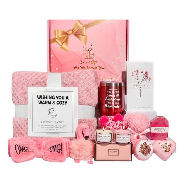 Luxury Pink Self-Care Spa Gift Box - 12-Piece Set