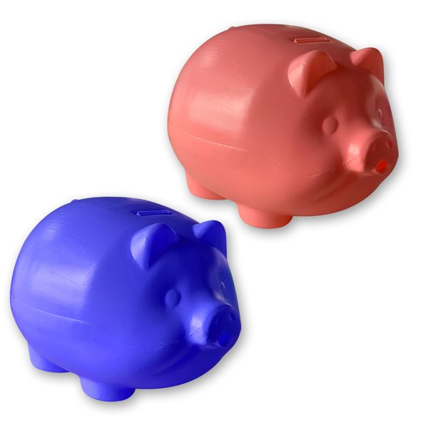 Jumbo Plastic Piggy Bank - 2 Pack