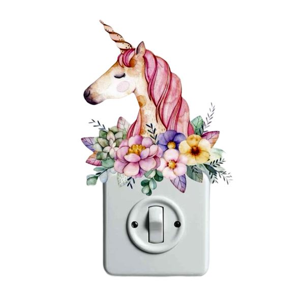 Unicorn Print Light Switch Outlet Sticker