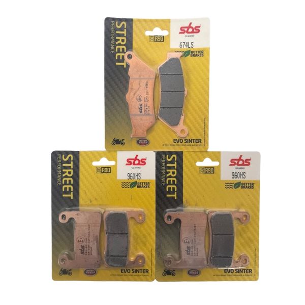 SBS Sintered Brake Pad Kit to fit BMW R1250GS/R1250RT 2019-2024
