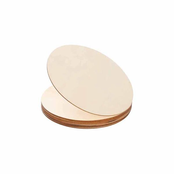 10PCS Wood Pieces Round for Crafts DIY Christmas Ornaments 4inch
